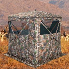 2-3 Person Hunting Blind Portable Pop Up Ground Tent with Carry Bag and Storage Pocket 2-3 Person Hunting Blind Portable Pop Up Ground Tent with Carry Bag and Storage Pocket
